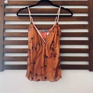 dainty embroidered babydoll cami